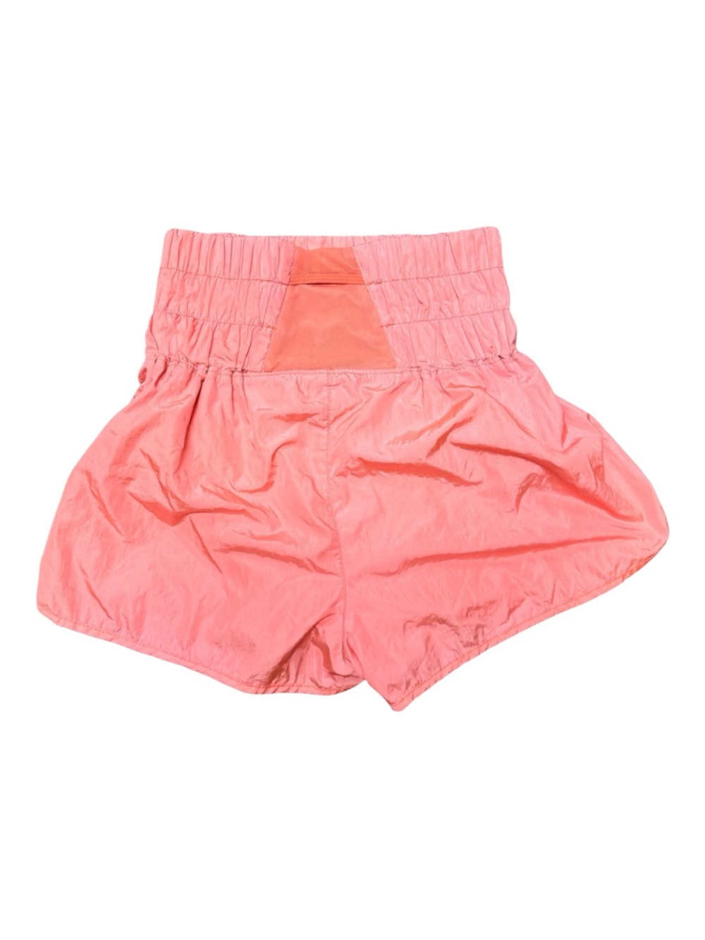 FP Movement The Way Home Shorts Neon Coral Smocked Waist Running Shorts Size S - Picture 3 of 6